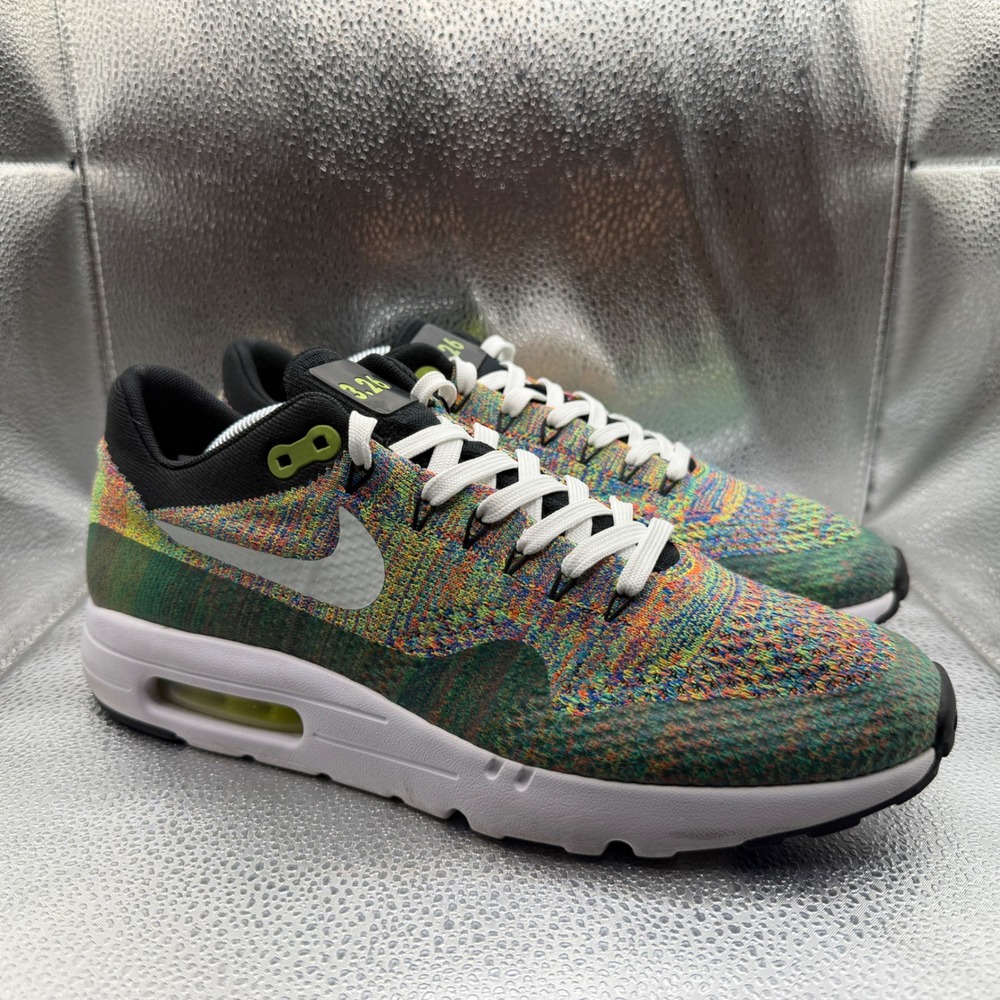 Size 10 Nike Air Max 1 Ultra 2.0 Flyknit iD Mens Multicolor Excellent 940379-991